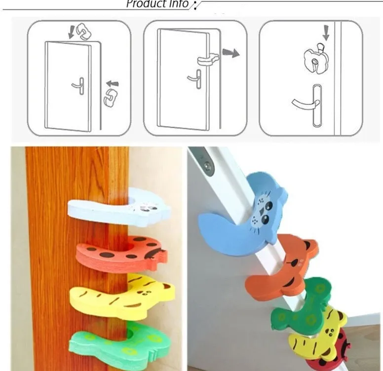 Baby Cartoon Finger Protector Door Stopper