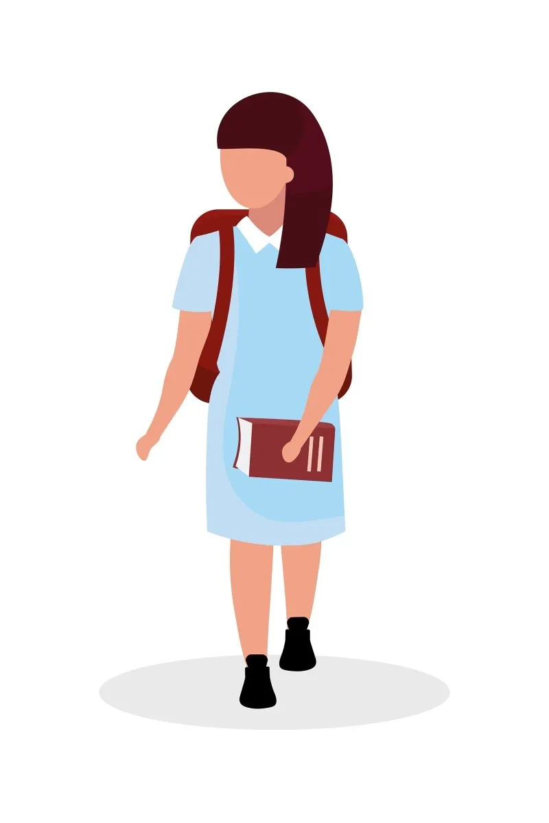 Back to school flat vector illustrations set