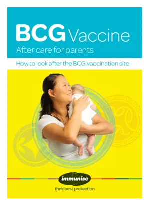 BCG Vaccine: After Care for Parents – English version - HE2226