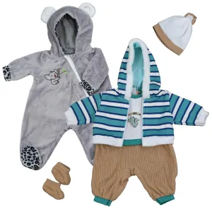 BiBi Outfits - Set of Two Doll Clothes (Koala & Stripy) (45 cm / 18")