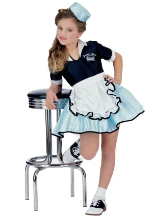 Car Hop Girl light blue 50's Costume