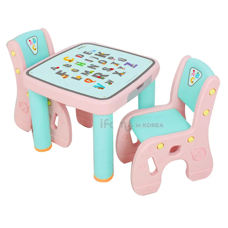 iFam Children cute cartoon Learning Tables and Chairs Set