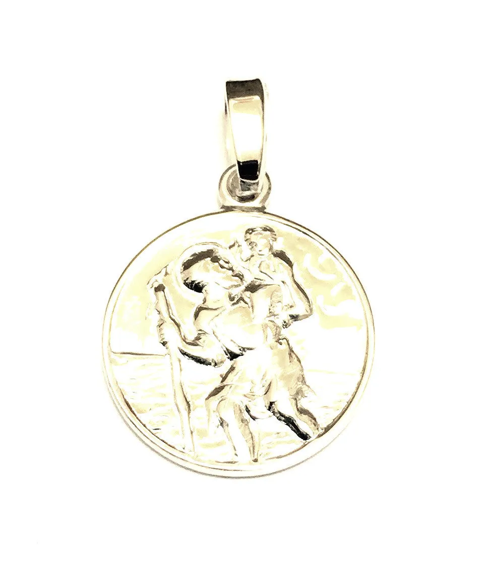 Italian St. Christopher Sterling Silver Necklace Set