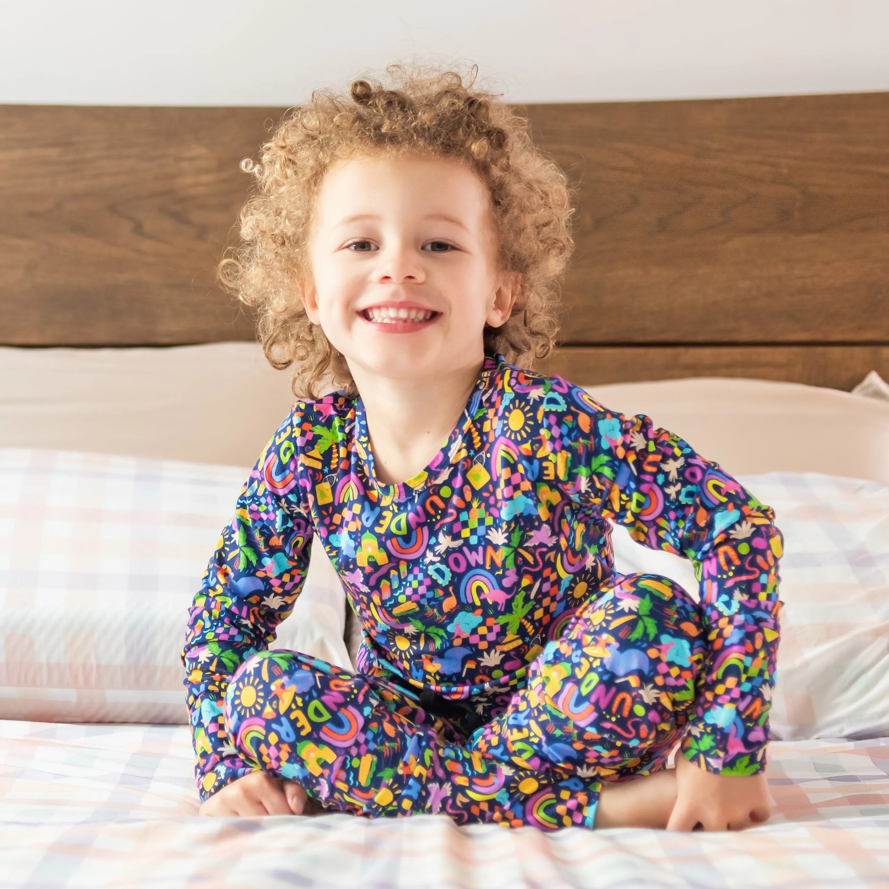 Kids Bamboo Pyjamas | Ellie Whittaker - Down Under (Navy)