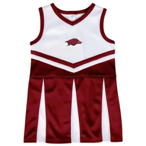 New - NCAA Arkansas Razorbacks Girls' Short Sleeve Toddler Cheer Dress Set - 3T