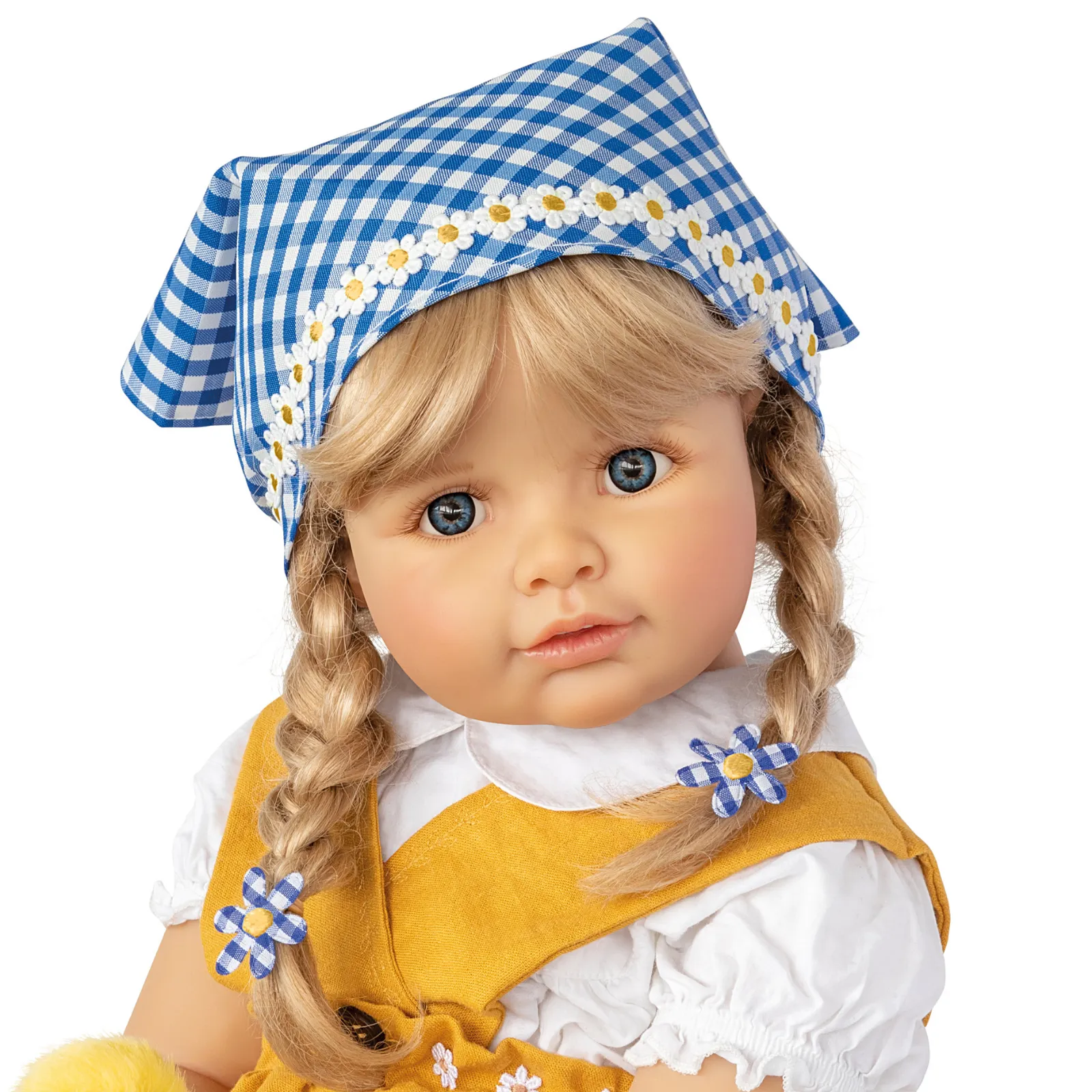 The Ashton - Drake Galleries "Emma With Chicks" Child Doll And Plush Chicks Set So Truly Real® Poseable & Handcrafted of RealTouch® Vinyl Child Doll by Monika Gerdes 24-inches