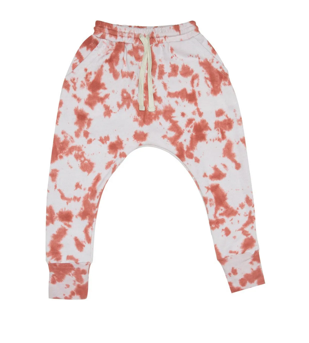 ZUTTION KIDS LOW CROTCH TRACKIE PANTS - SALMON