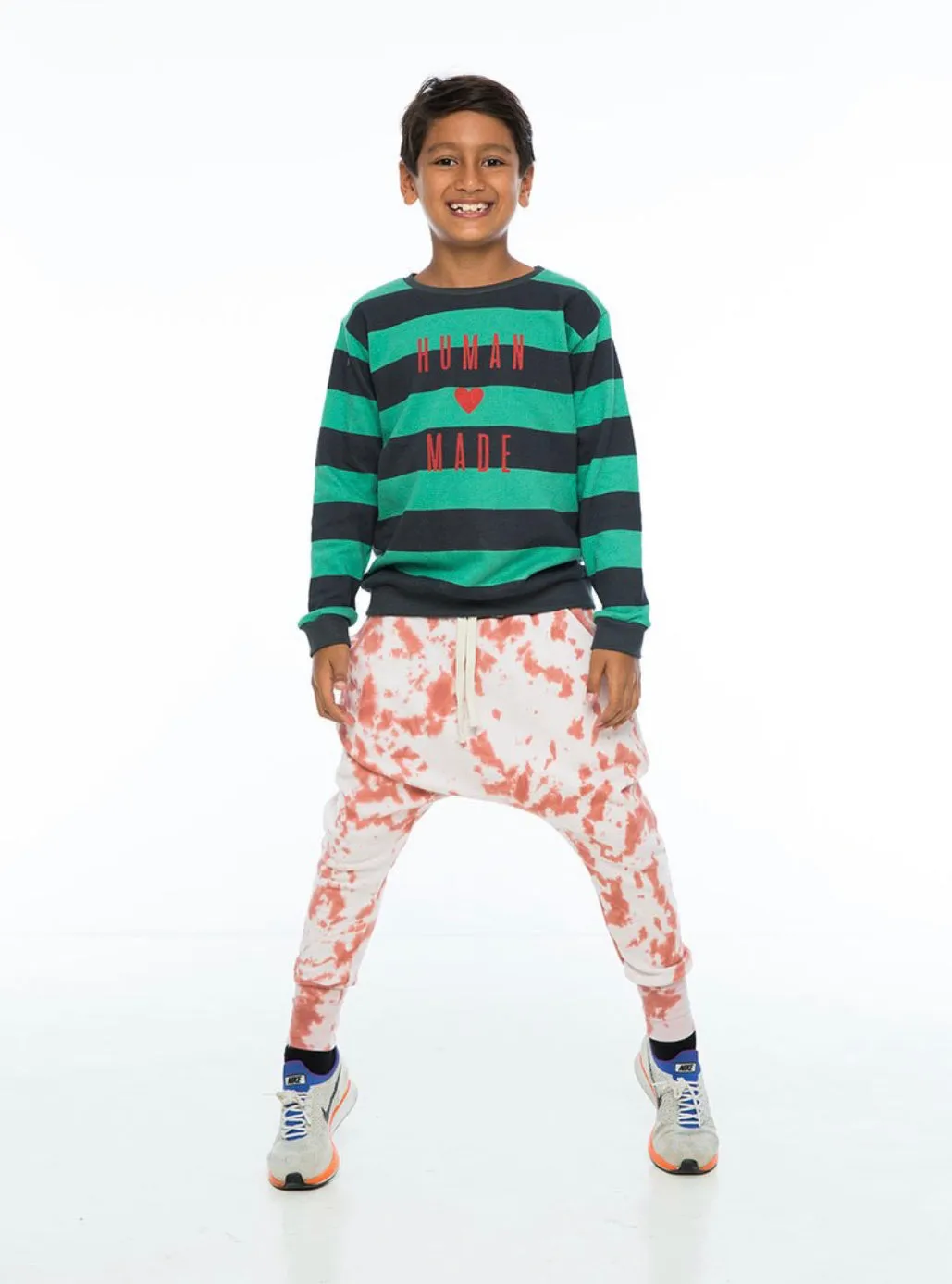 ZUTTION KIDS LOW CROTCH TRACKIE PANTS - SALMON